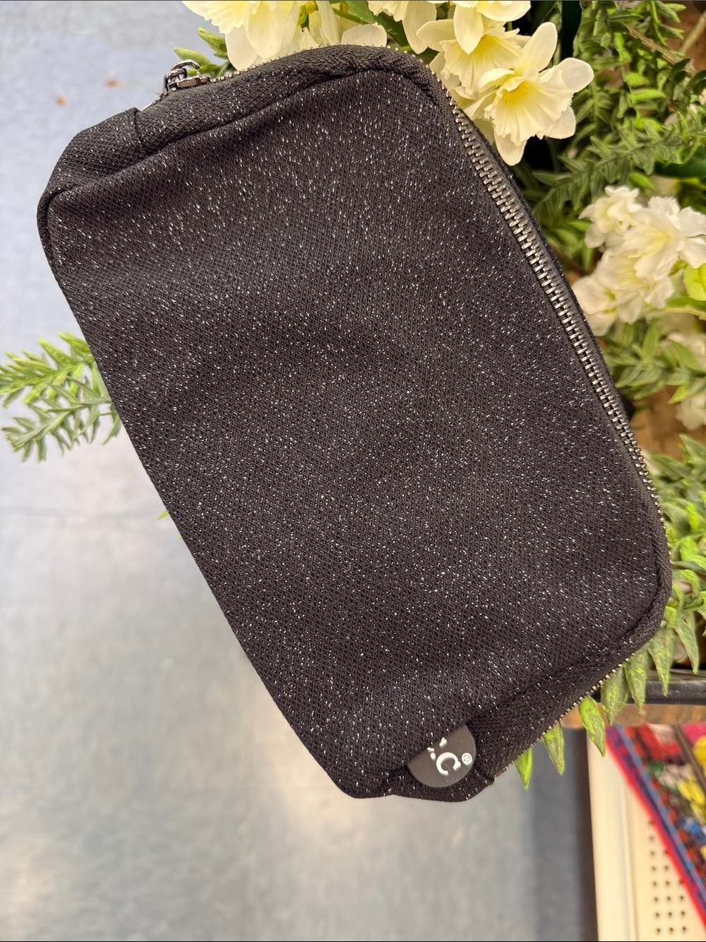 Black Sparkle Crossbody Pouch - Compact Everyday Bag